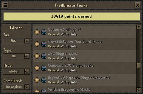 trailblazer leagues tasks osrs