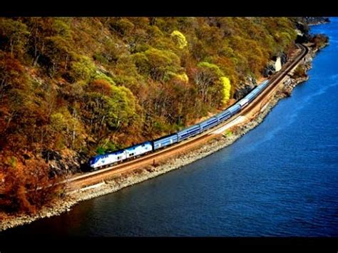 train along hudson river