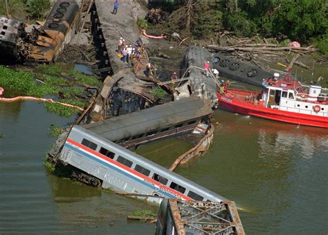train crashing off bridge