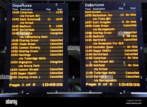 train delay notice board