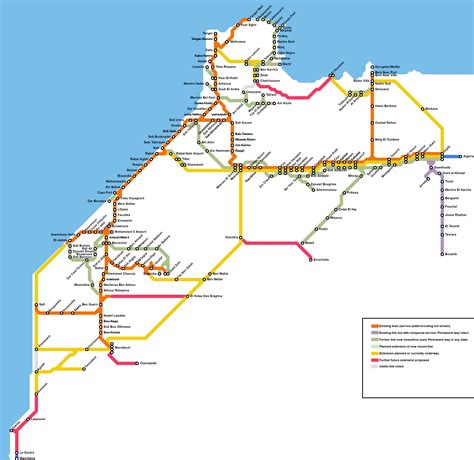 ONCF Plan Rail Maroc Schéma directeur, Cartographie, Portuaire