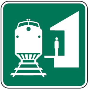 train station road sign