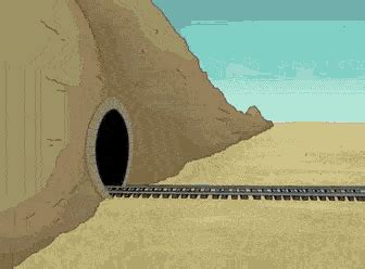 train stuck in tunnel gif