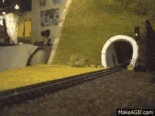 train too big for tunnel gif