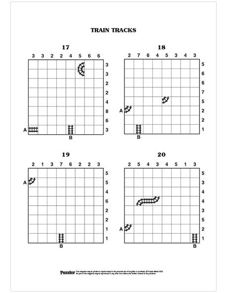 Train Tracks Puzzles Printable
