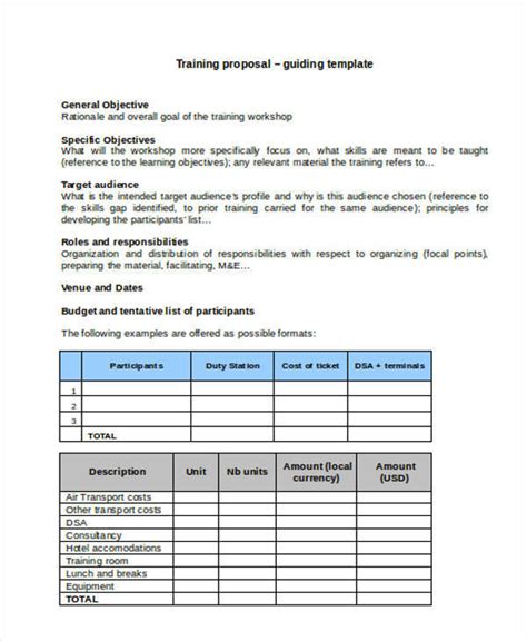 Training Proposal Template 22+ Free Word, Excel, PDF, PPT Format