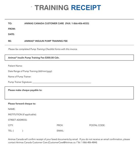 》Free Printable Training Receipt Template Bogiolo