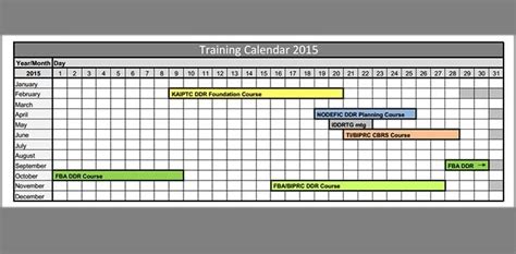 Out Of This World Annual Training Calendar Template Excel Data Center