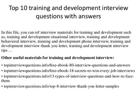 training interview questions