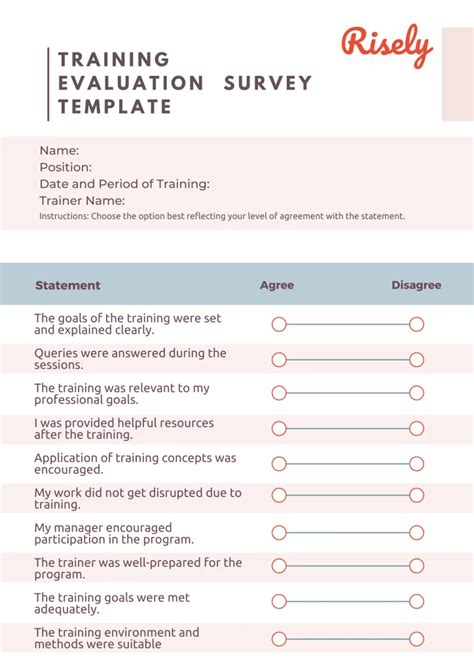 Training Program Survey Questions