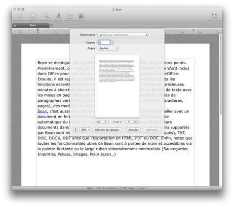 Traitement de texte Mac