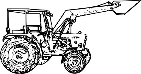 traktor z lyzka kolorowanka