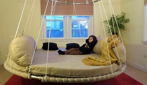 Trampoline Beds For Bedrooms A DIY Swing Bed Turns Your Backyard Into A