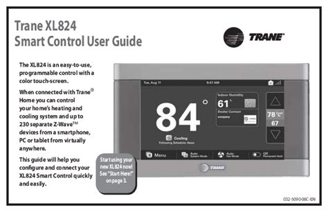 Trane Programmable Thermostat Setup Instructions
