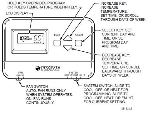 TRANE XT300C Deluxe Programmable Thermostats OWNERS GUIDE thermostat