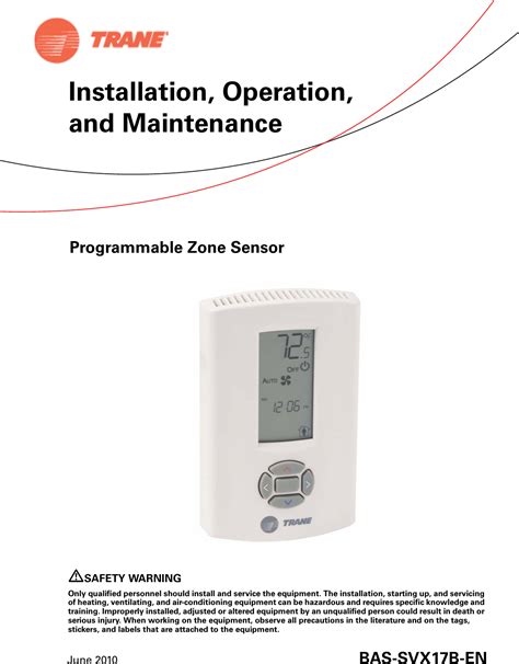 TRANE XT500C Deluxe Programmable Thermostats OWNERS GUIDE thermostat