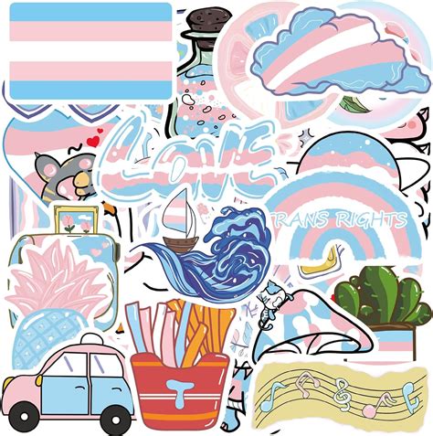 Trans Stickers Bulk