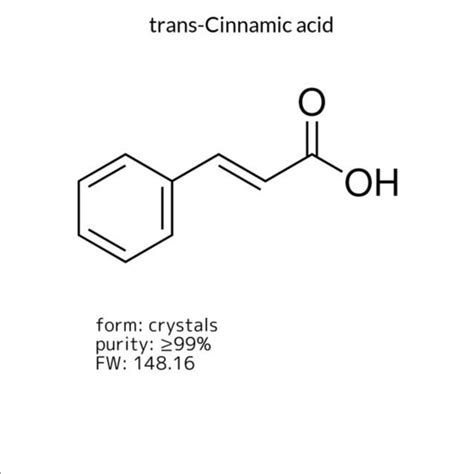 transCinnamic Acid, 98+, ACROS Organics Fisher Scientific