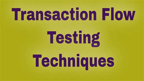 Transaction Testing In Software Engineering