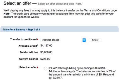 transfer balance credit card offers chase