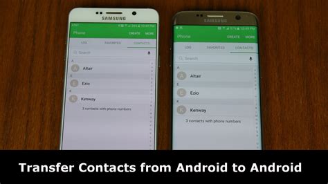 transfer contacts from android to android without google