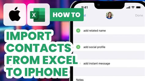 transfer contacts from excel to iphone
