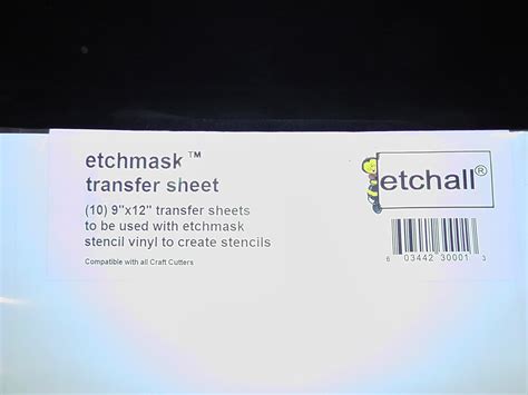 Transfer Paper For Glass Etching