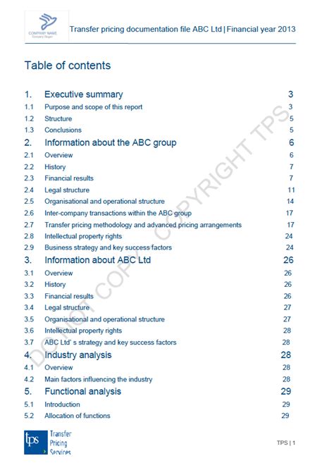 (PDF) TRANSFER PRICING DOCUMENTATION ANALYSIS