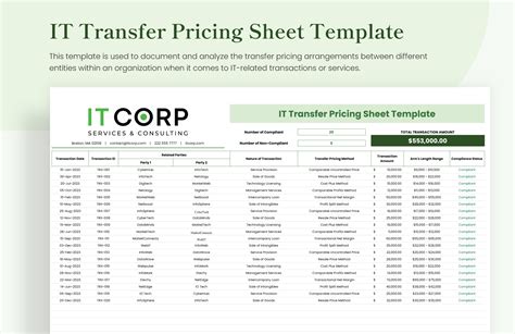 Transfer Pricing Documentation Example