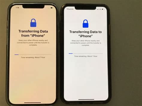 transferring data to iphone stuck