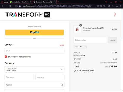 transform hq discount code first order