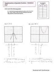 transformations of quadratic functions – worksheet mcr3u jensen