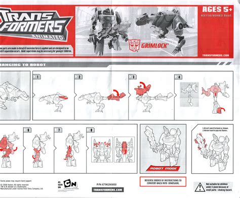 Transformer Dinosaur Instructions