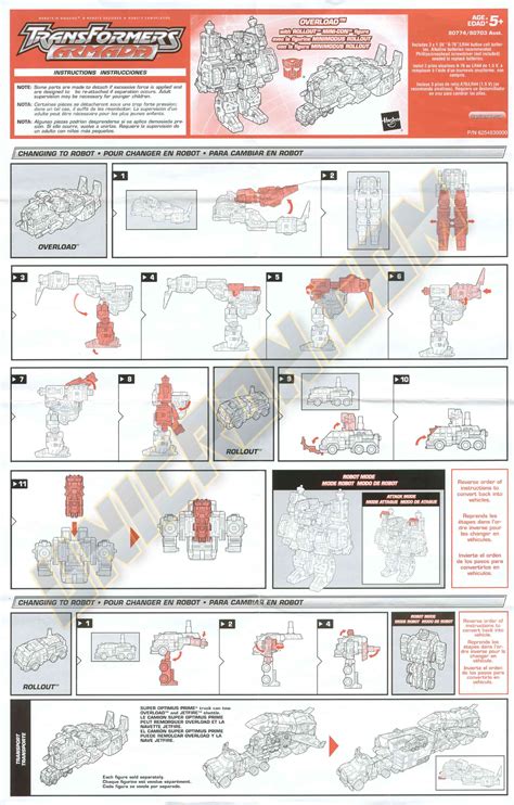 Transformers Armada Overload Instructions