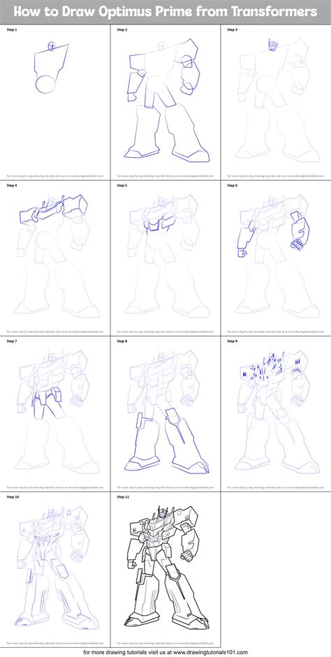 Learn How to Draw Optimus Prime from Transformers