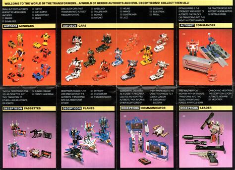 transformers g1 toy list