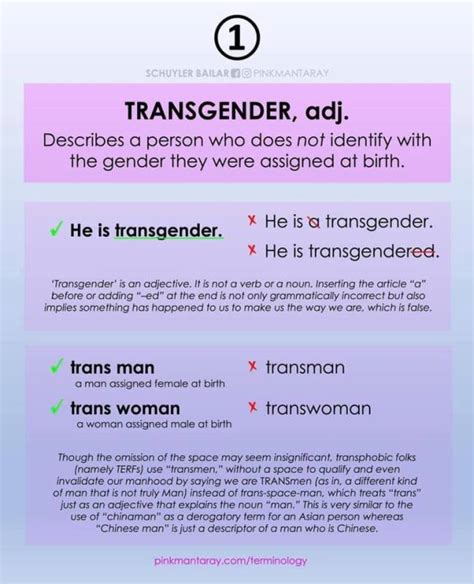 Transgender terminology guide for Asian content categories