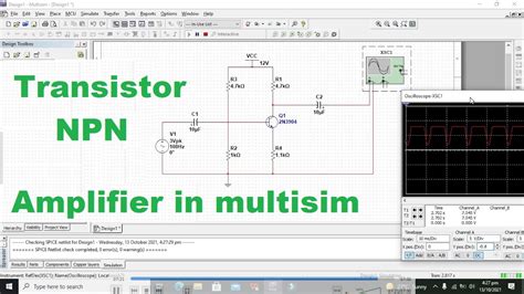 transistor amplifier circuit in multisim