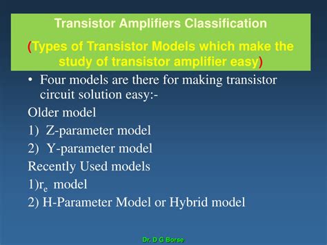 Transistor Amplifier Classification