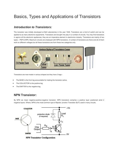 Transistor And Its Types Pdf