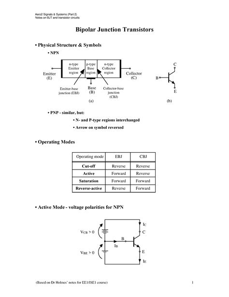 Transistor As A Switch Notes