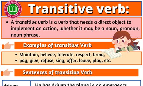 transitive verb definition and examples for class 7