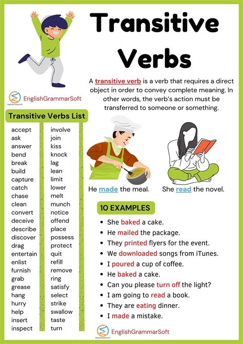 transitive verb examples with answers pdf