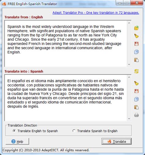 translate english to spanish text with ease