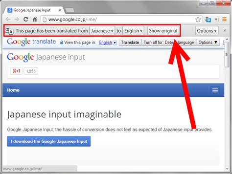 translate web page japanese to english
