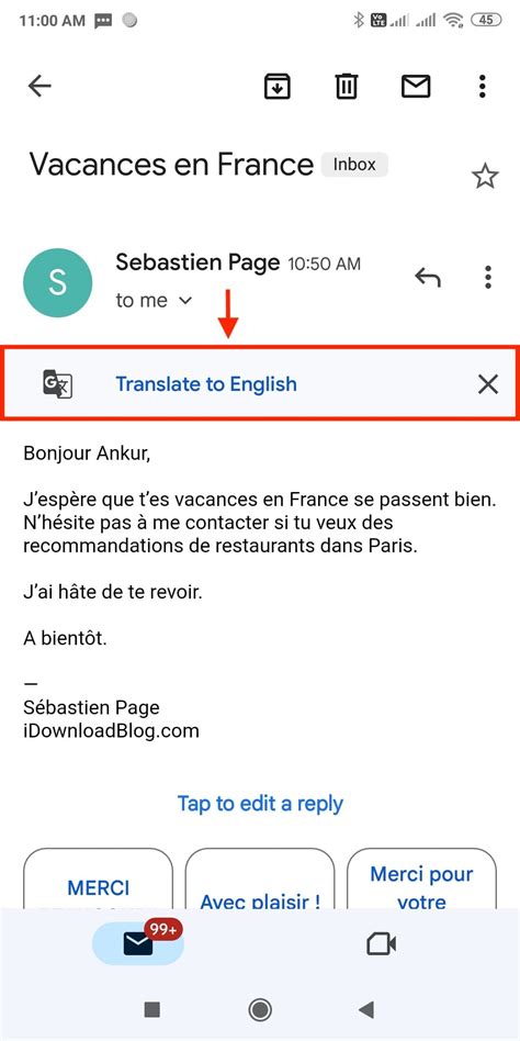 Translation Email