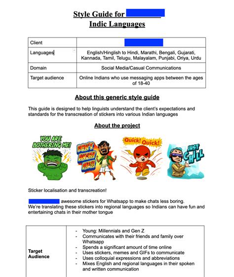 Translation Style Guide Template