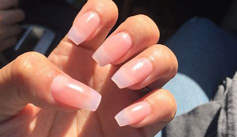 Translucent Pink Acrylic Nails Pin On N A I L S
