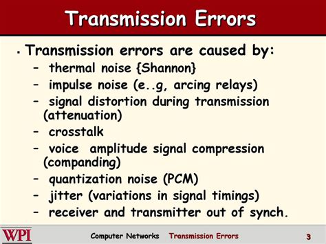 Transmission Errors Define