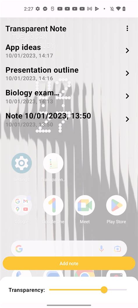 Transparent Notes Apk